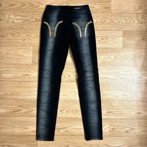 Baby Phat Faded Skinny Jean with Gold Detailing | Size 1 | NWOT